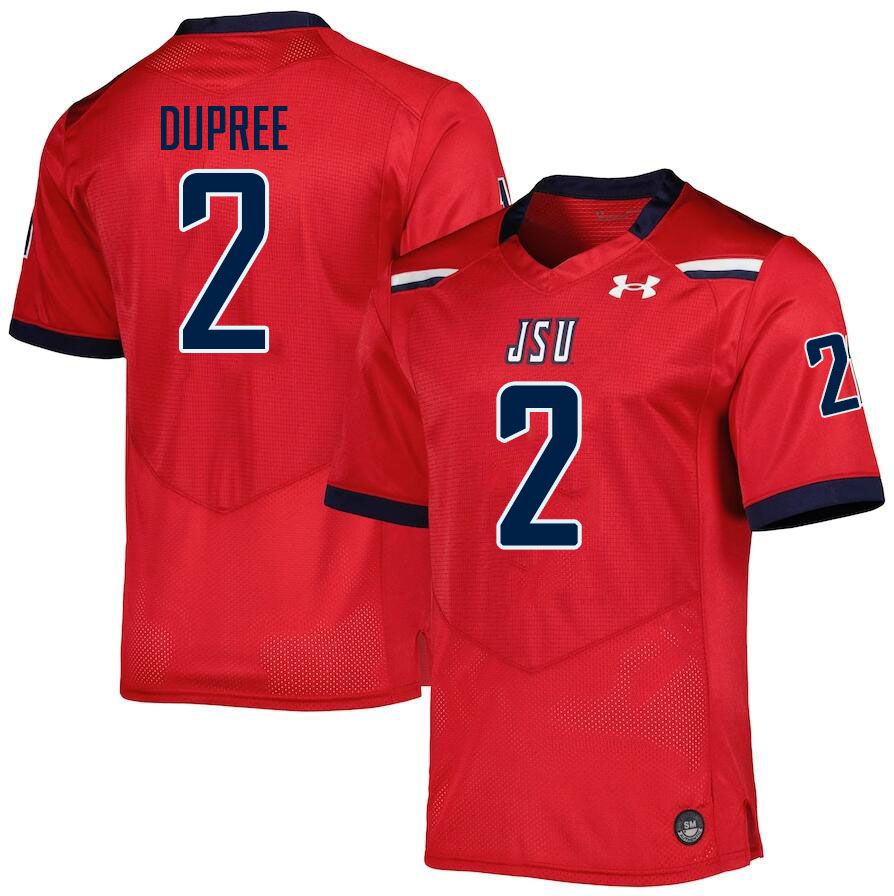 Jackson State Tigers #2 Ja'Naylon Dupree College Football Jerseys,Uniforms-Red